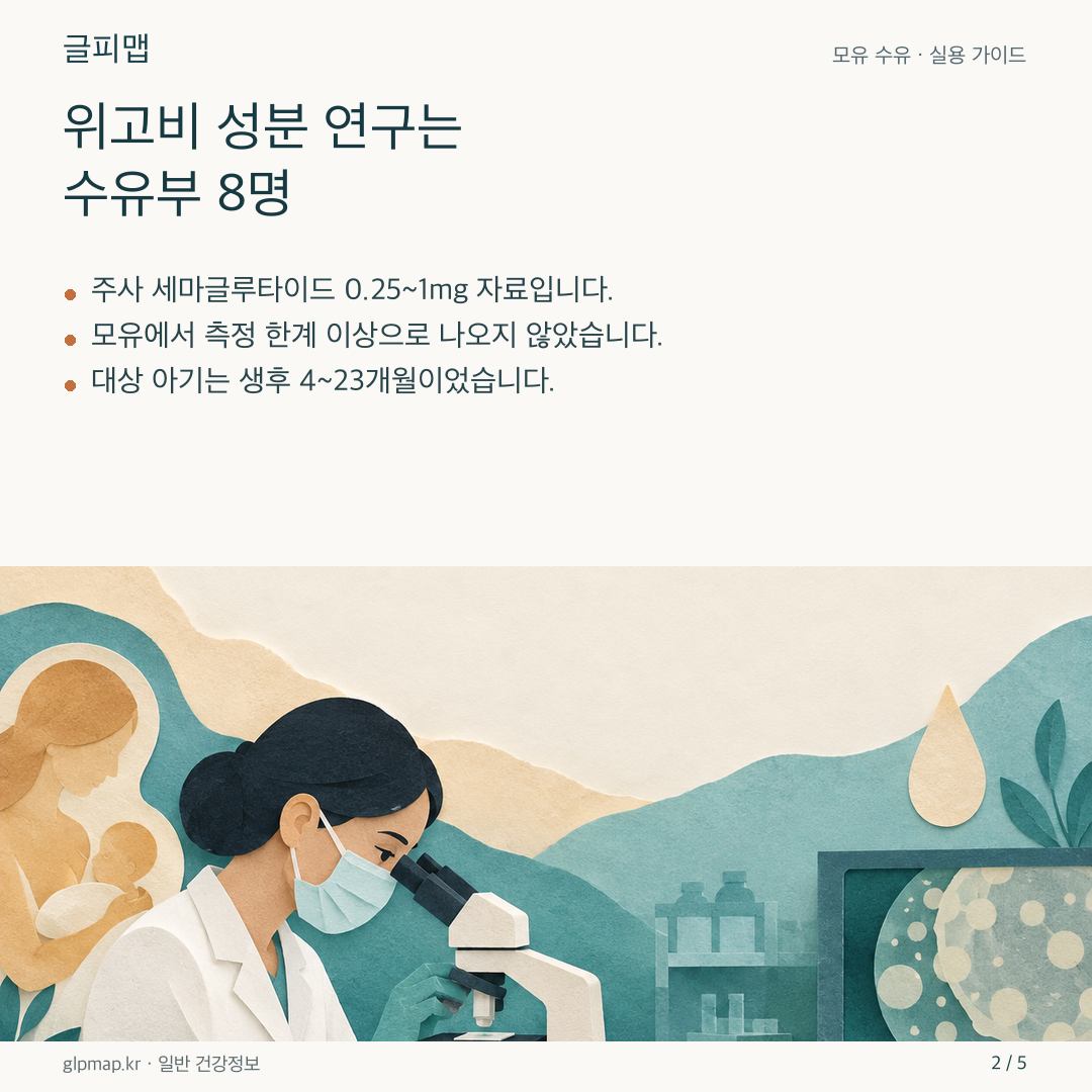 소규모 모유 연구에서 검체를 확인하는 그림