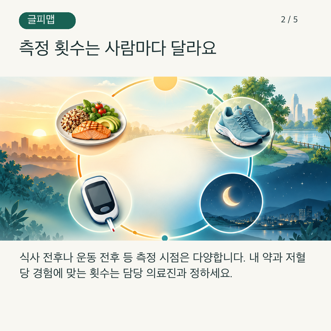 식사와 운동 시각을 표시한 하루 일정 그림