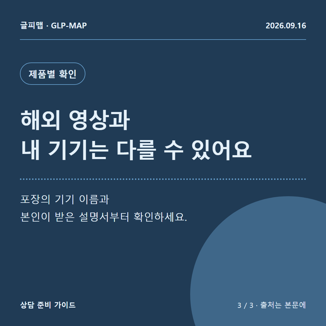 제품별 확인: 해외 영상과 내 기기는 다를 수 있어요: 포장의 기기 이름과 본인이 받은 설명서부터 확인하세요.