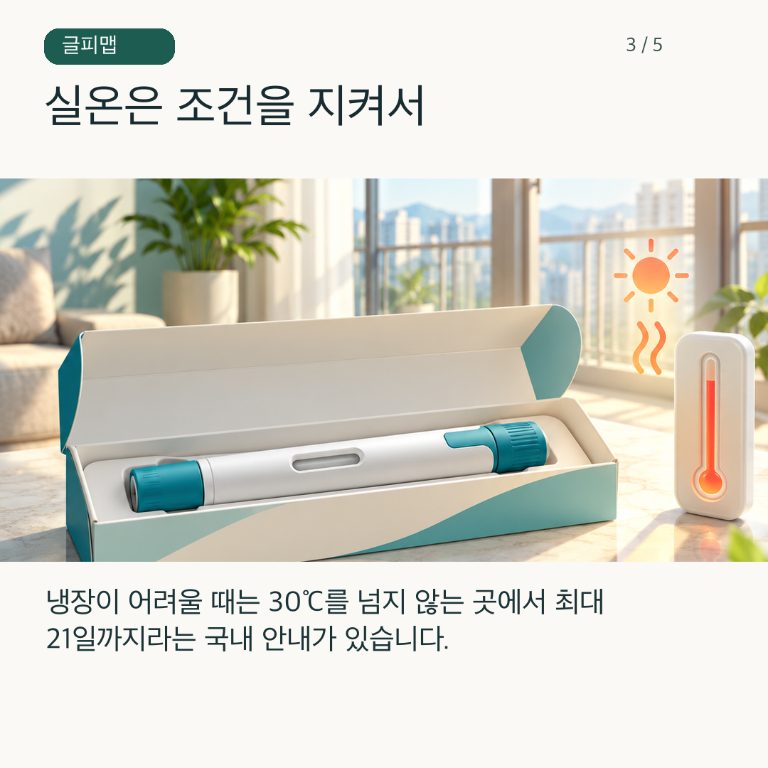 온도 변화를 확인하는 주사 펜 그림