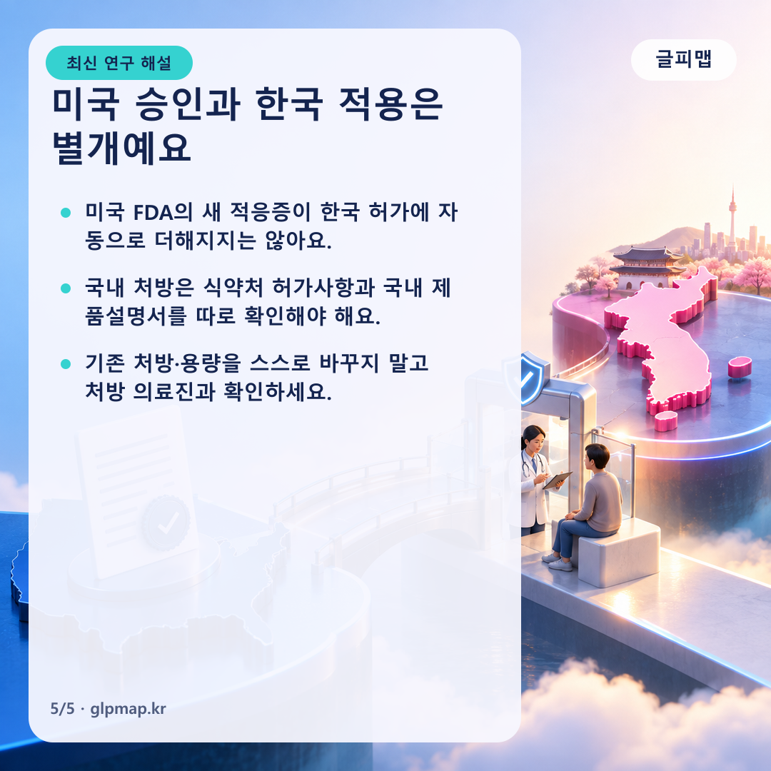 미국 승인과 한국 허가의 구분