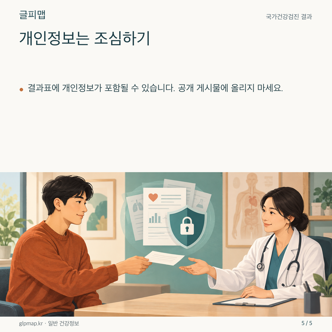 개인정보가 담긴 건강 문서를 보호하는 그림